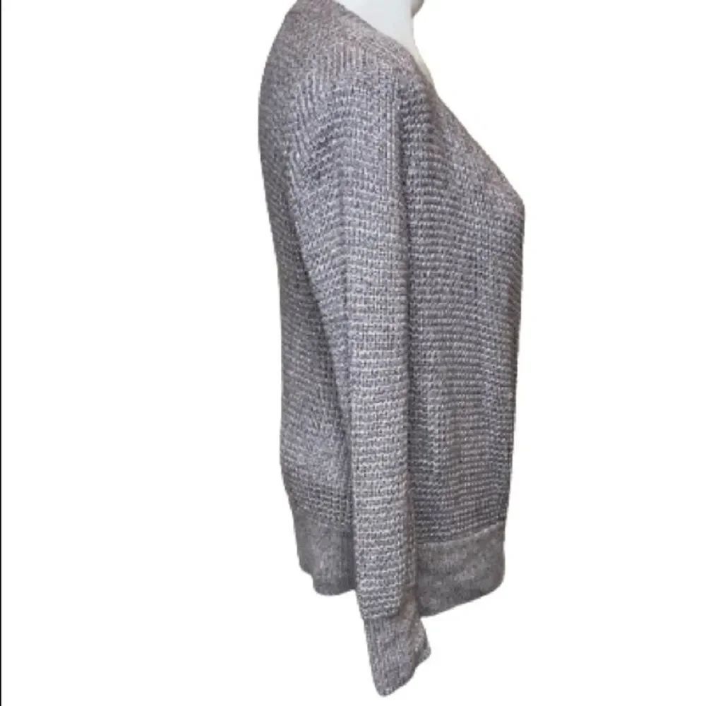 Callahan taupe linen blend waffle knit wrap sweater size XS - Picture 6 of 16